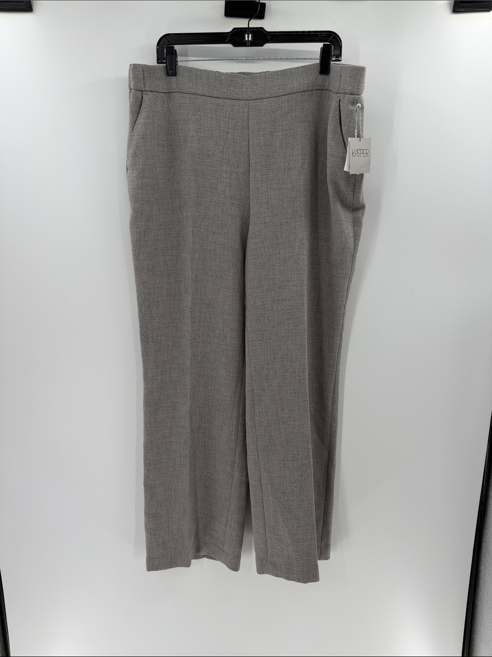 Kasper Women's Wide Leg Pull on Pants - Pebble - XL - New with tags